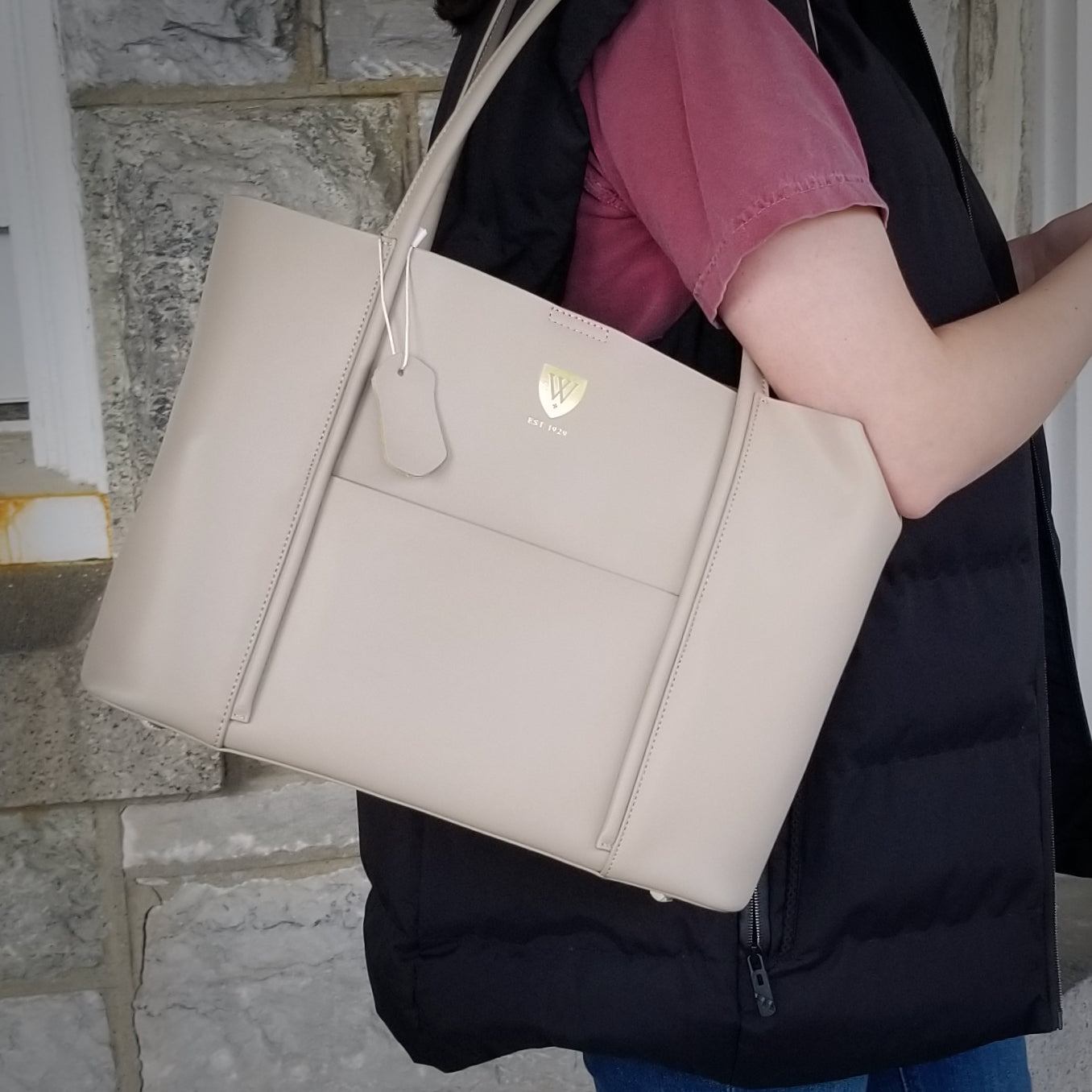 Leather Bag | Apricot | Fine Goods