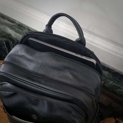 bugatti leather slim backpack Palermo Its shoulder straps are adjustable and its equipped with a trolley pass Valentino Backpack Bugatti Wholesale