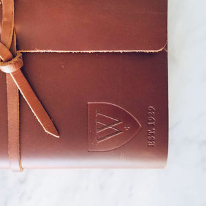 Leather Journal (Brown, Flap-tie closure) | Fine Goods