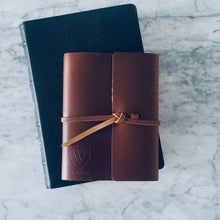 Load image into Gallery viewer, Leather Journal (Brown, Flap-tie closure) | Fine Goods