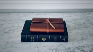 Leather Journal (Brown, Flap-tie closure) | Fine Goods